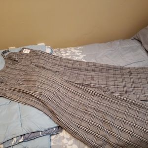 Navy /Grey plaid jumpsuit,  very cute.